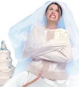 bride in a straight jacket